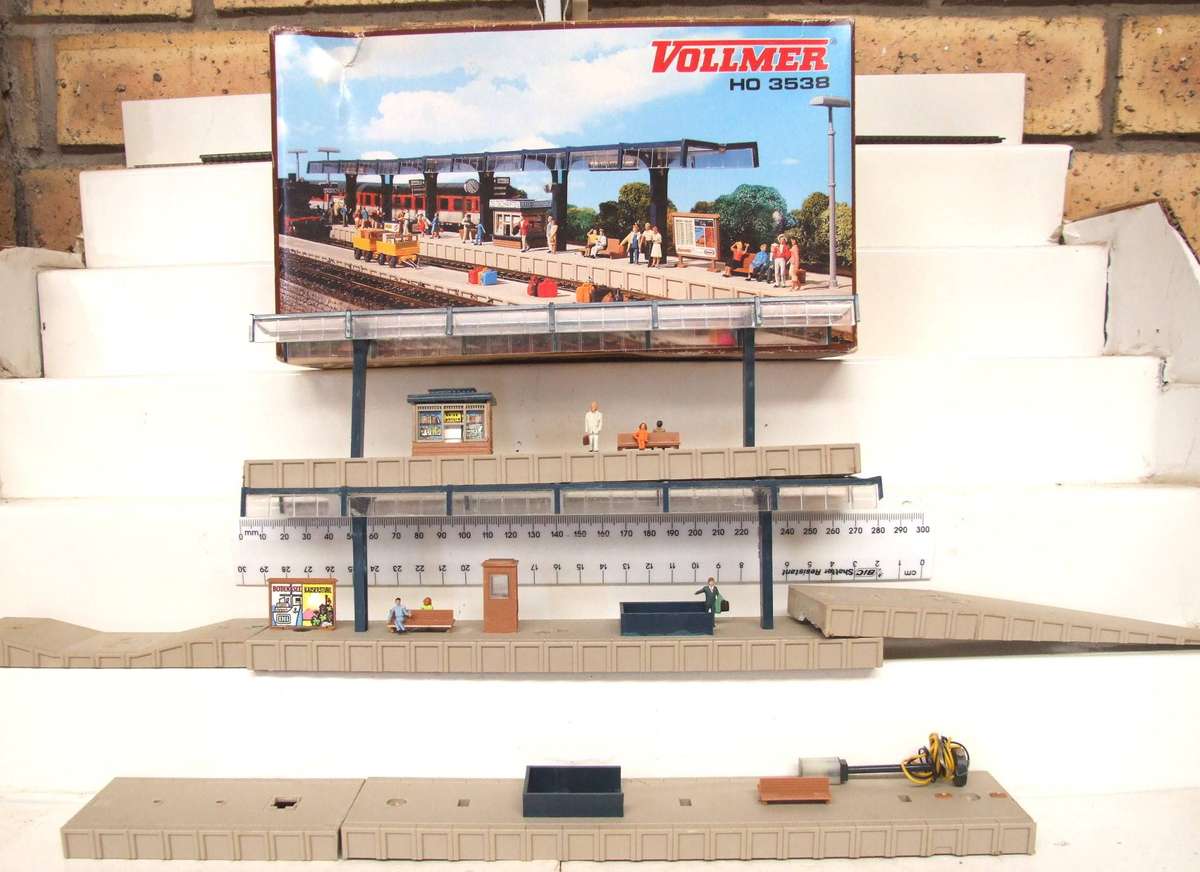 VOLLMER HO: On Auction is this Station Platform in Fair Used and Boxed Condition.