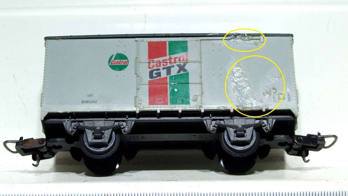 LIMA HO: Vintage CASTROL Closed Wagon in Fair, Un-Boxed Condition (Italy)