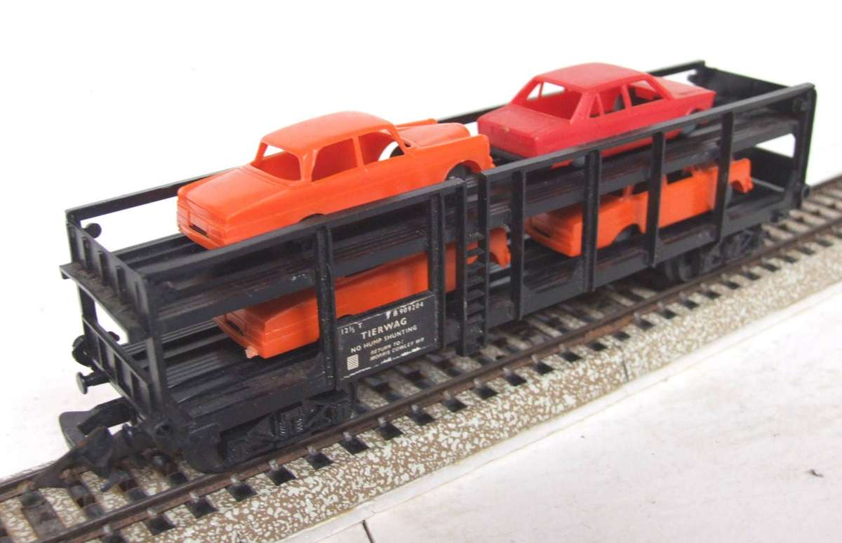 JOUEF HO: Vintage Auto Transporter With Load in Fair Un-Boxed, Used Condition (FR)