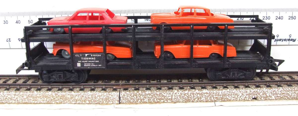 JOUEF HO: Vintage Auto Transporter With Load in Fair Un-Boxed, Used Condition (FR)