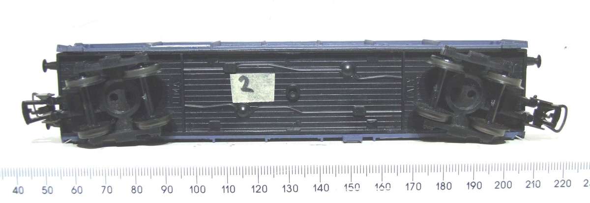 LIMA HO:  "Blue Train" Auto Carrier with Six Modern Car Load in Good Un-Boxed, Used Condition (Italy