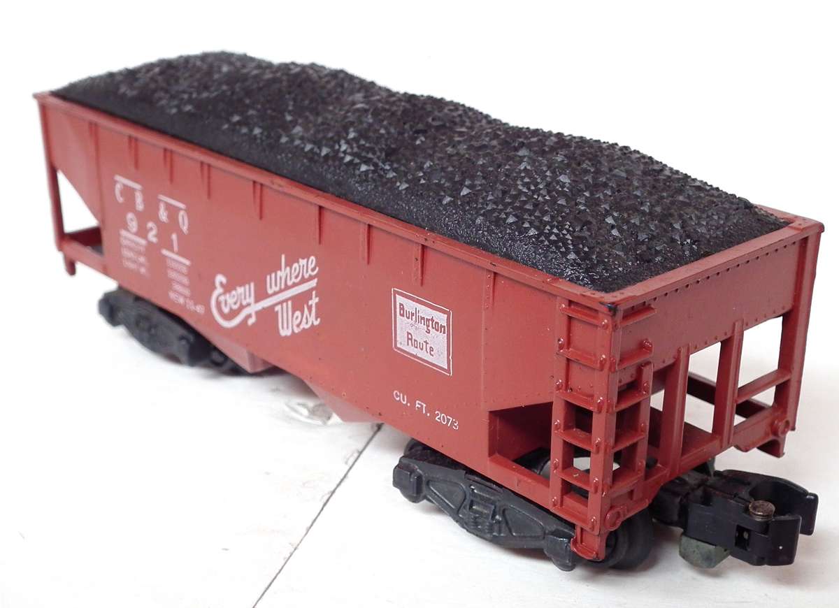 AMERICAN FLYER S:  Vintage 2 Bay CB &Q Coal Hopper in Good Un-Boxed condition(USA)