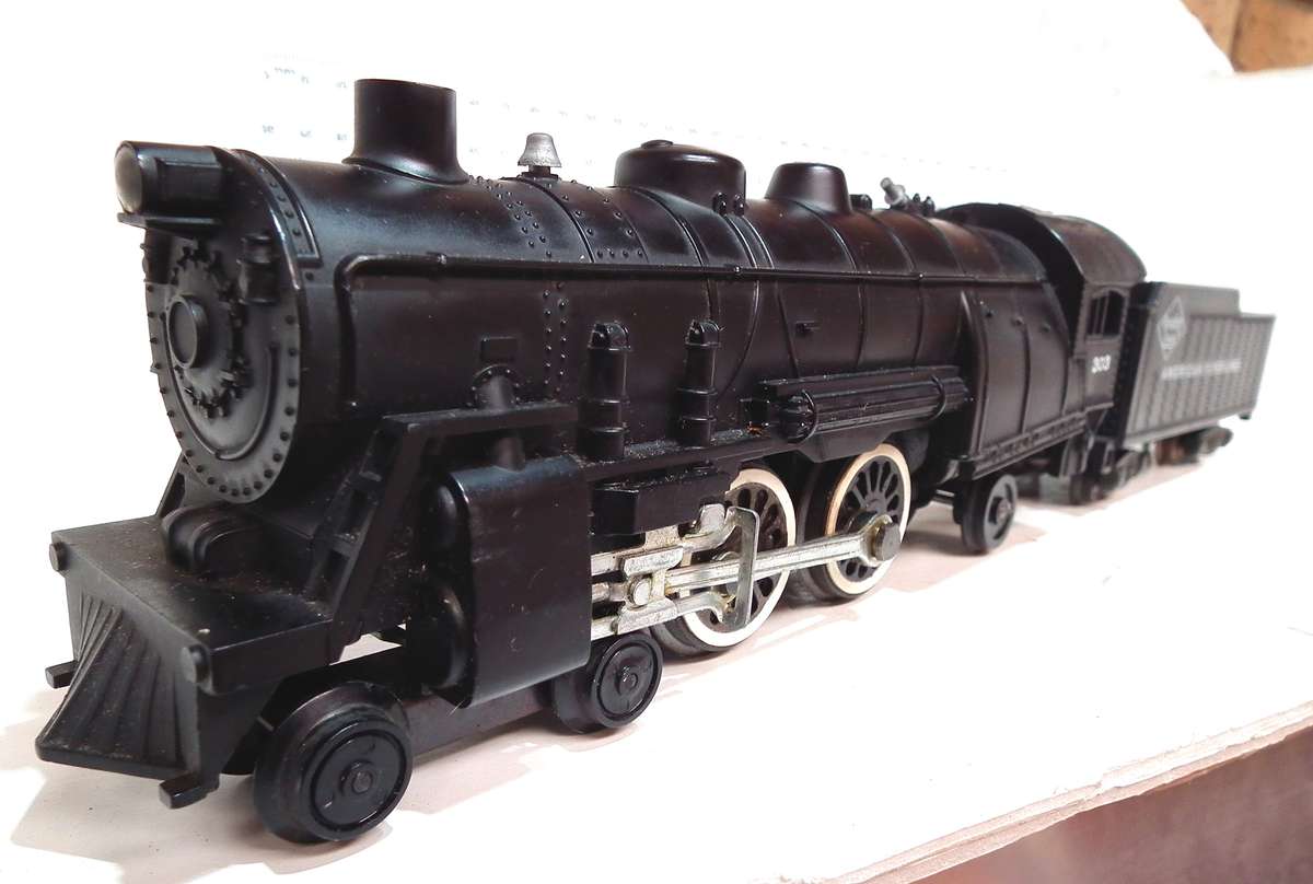 AMERICAN FLYER S:  Vintage 4-4-2 AC Steam Loco(303) with Tender in Very Good Un-Boxed condition(USA)