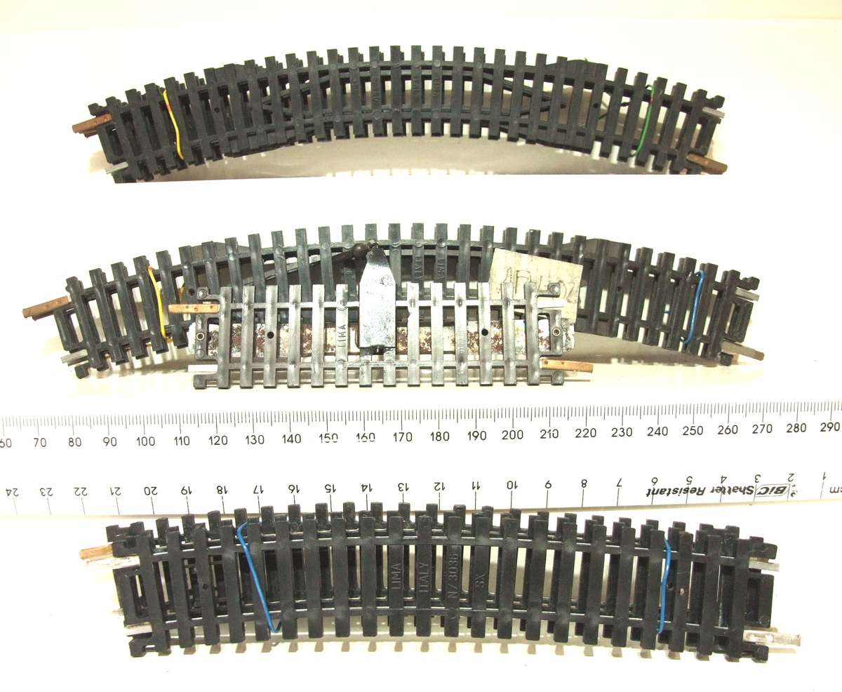 LIMA HO: 9pc Special Steel Track in Fair Used un-boxed condition.(Italy))
