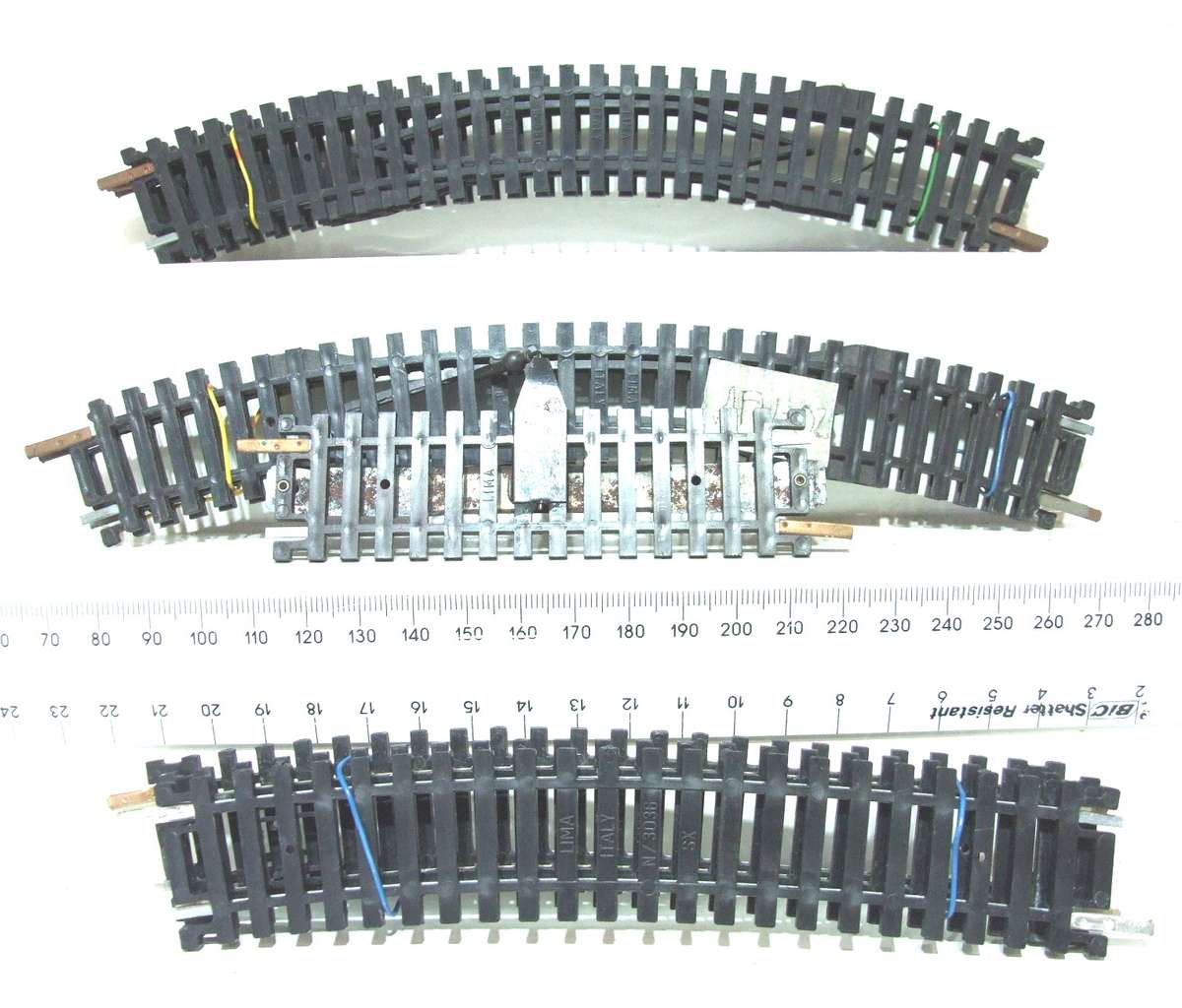 LIMA HO: 9pc Special Steel Track in Fair Used un-boxed condition.(Italy))