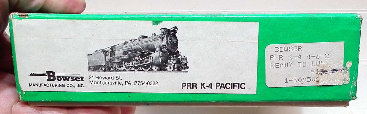 BOWSER HO: PRR K-4 Pacific  4-6-2 Steam Loco with Tender in Good Running, Boxed Condition.(USA)