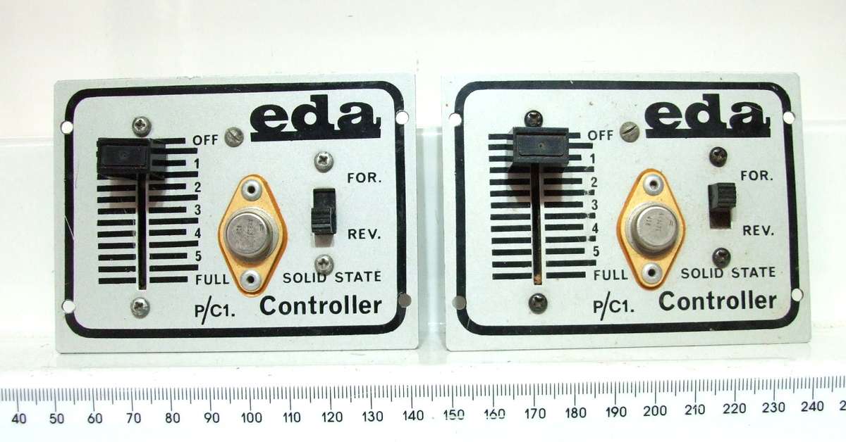 EDA HO/OO: Old School 12VDC Solid State Analogue Speed Controllers in good un-boxed condition.