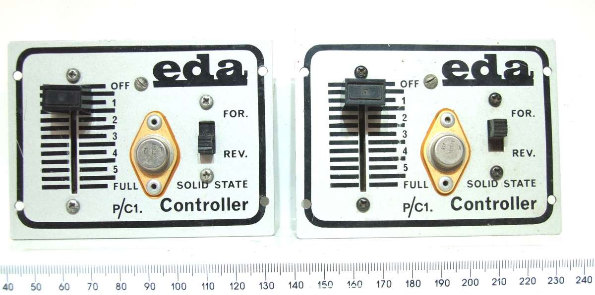 EDA HO/OO: Old School 12VDC Solid State Analogue Speed Controllers in good un-boxed condition.