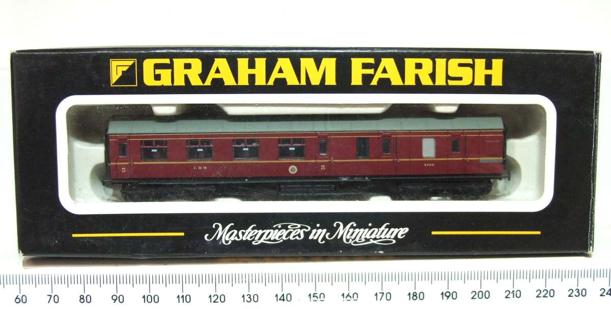 BACHMANN N:  Vintage "LMS" Passenger Coach in Good Boxed condition.