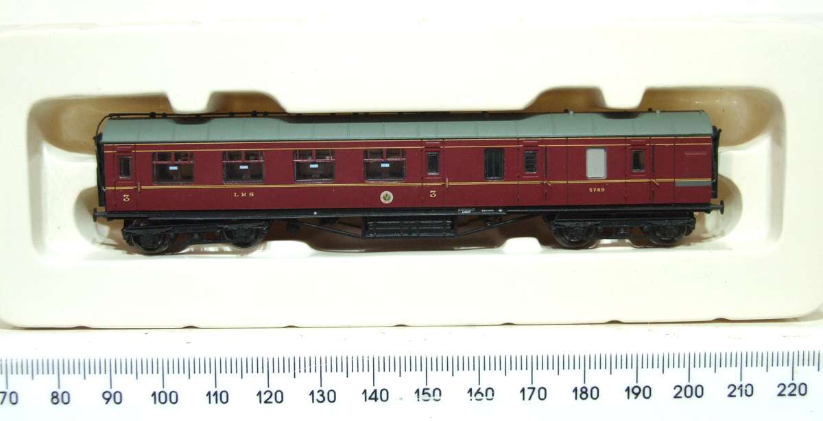 BACHMANN N:  Vintage "LMS" Passenger Coach in Good Boxed condition.