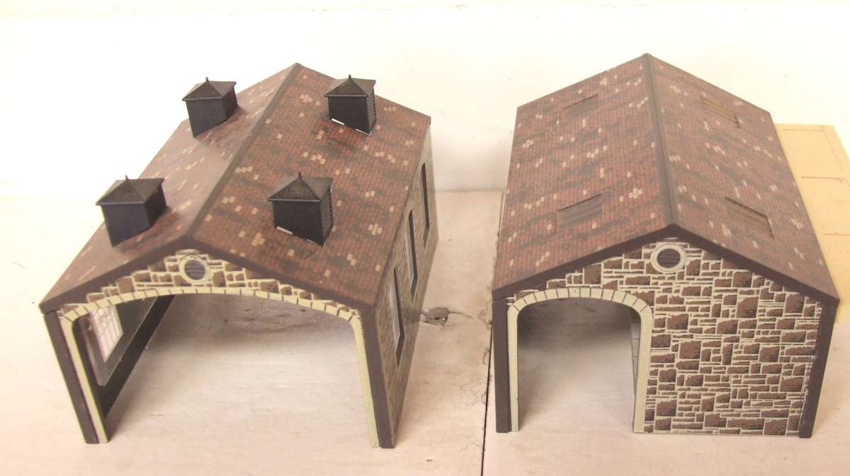 SCENERY N: These Two Locomotive Sheds are Available for Purchase in Good Condition.