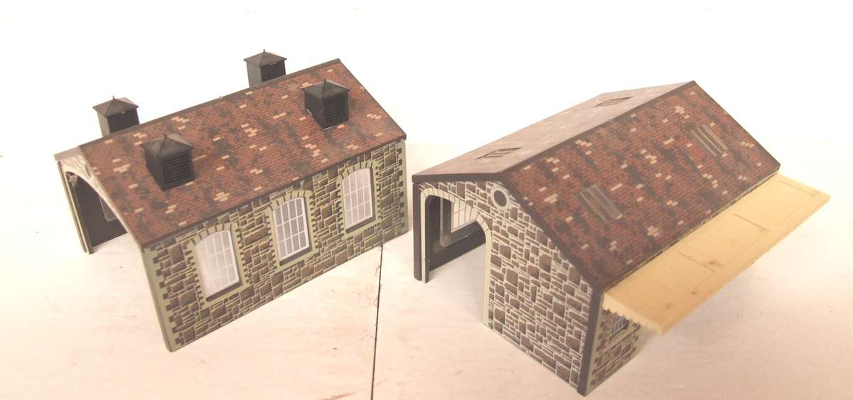 SCENERY N: These Two Locomotive Sheds are Available for Purchase in Good Condition.