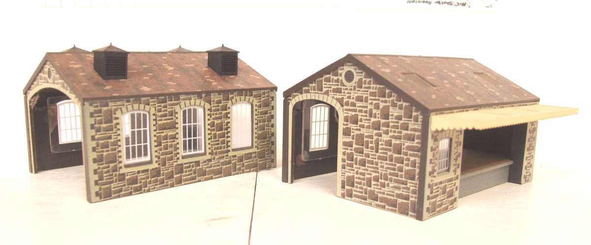 SCENERY N: These Two Locomotive Sheds are Available for Purchase in Good Condition.