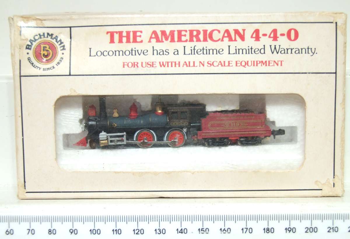 BACHMANN N:  Vintage "UNION PACIFIC RD" 4-4-0 Steam Locomotive in Good Boxed condition (USA)