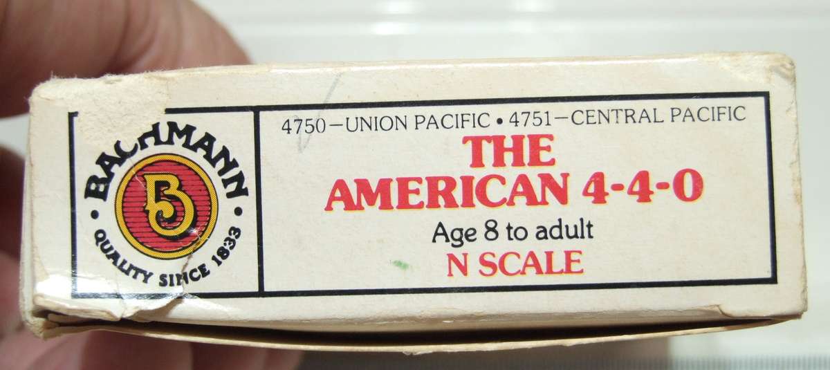 BACHMANN N:  Vintage "UNION PACIFIC RD" 4-4-0 Steam Locomotive in Good Boxed condition (USA)