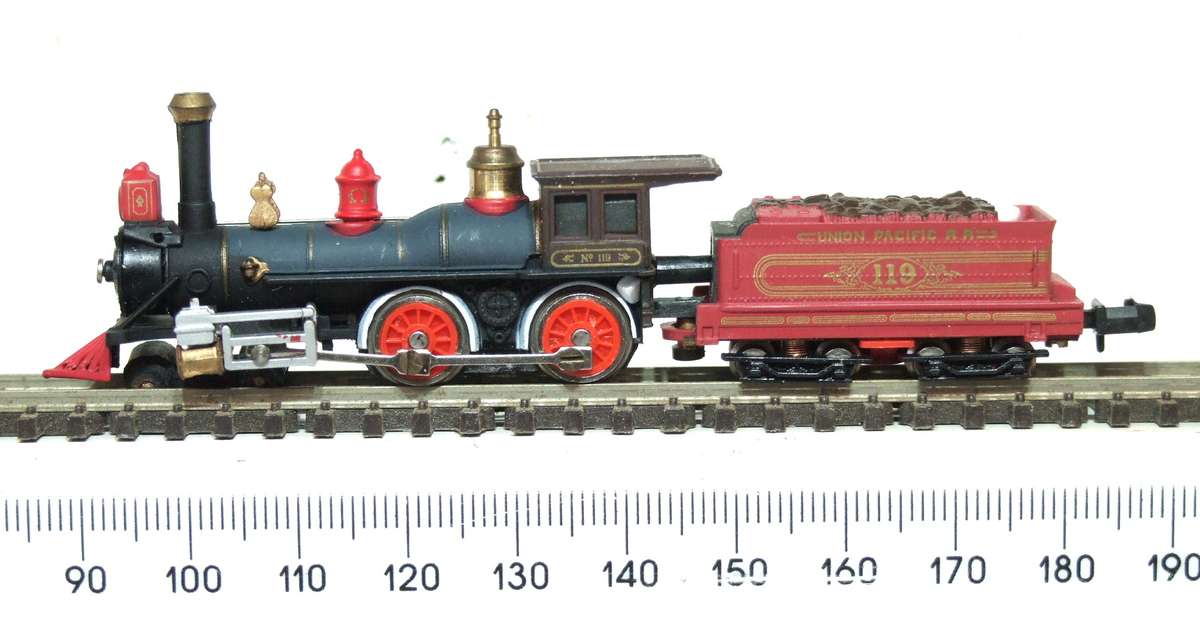 BACHMANN N:  Vintage "UNION PACIFIC RD" 4-4-0 Steam Locomotive in Good Boxed condition (USA)