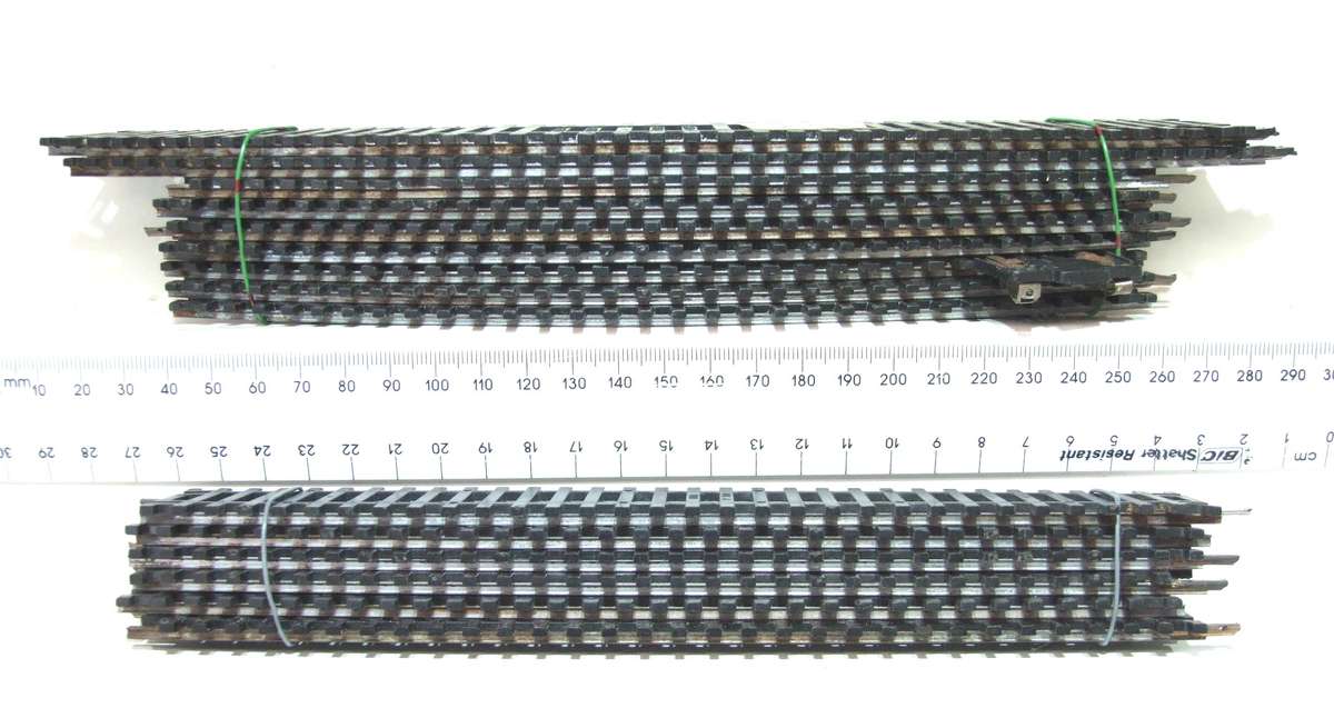 LIMA HO: 15pc Mixed Steel Track in Fair Used un-boxed condition.(Italy))