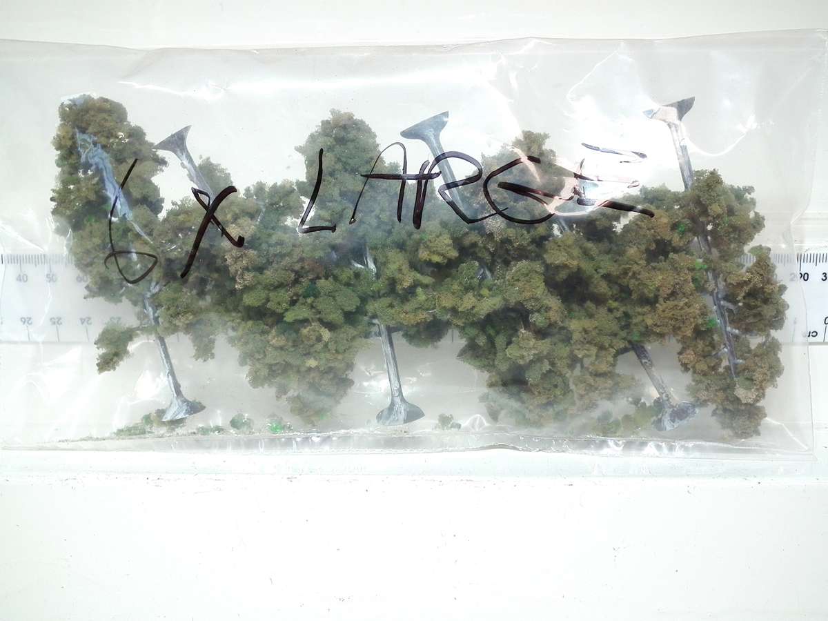 SCENERY OO/HO: 6pc Large Eucalyptus Foam Foliage Trees in Good Packed Condition