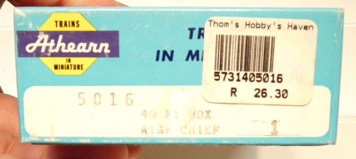 ATHEARN HO: ATFS CHIEF 40' Box Car(5016) in New Old Stock Boxed condition.(USA)