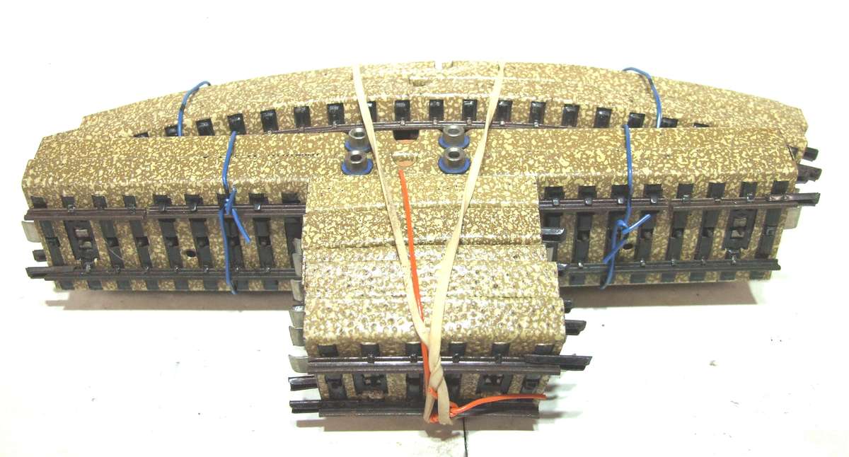 MARKLIN HO:  12pc Mixed Metal M-Track with Metal Underlay in Good, Used Condition.(W Germany)