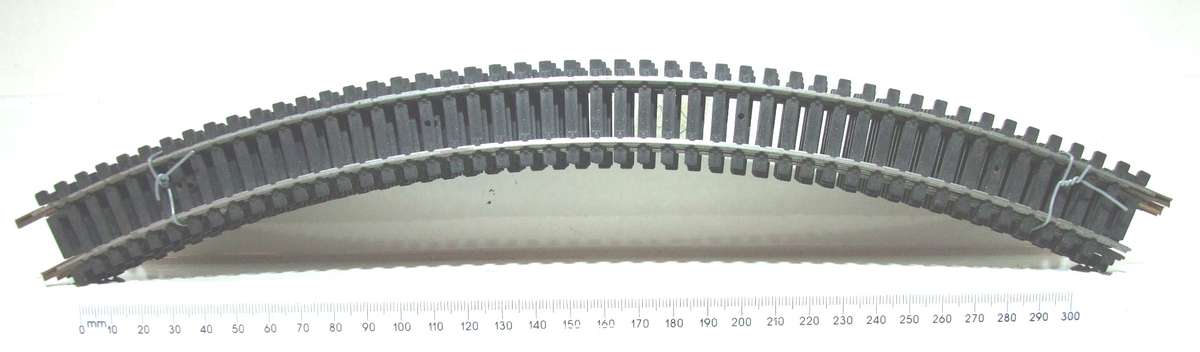 LIMA HO: 6pc 333mm R431 Curved Steel Track in Fair Used un-boxed condition.(Italy))