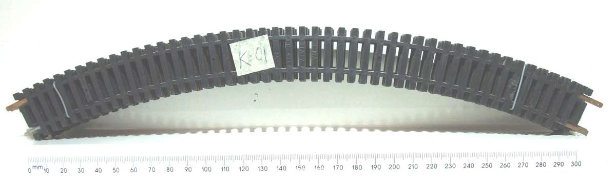 LIMA HO: 6pc 333mm R431 Curved Steel Track in Fair Used un-boxed condition.(Italy))