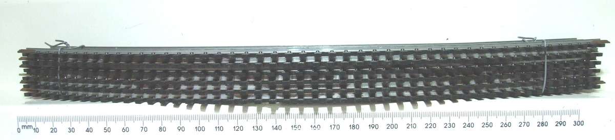 LIMA HO: 6pc 333mm R431 Curved Steel Track in Fair Used un-boxed condition.(Italy))