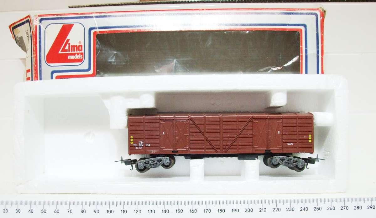 LIMA HO: SAR Brown OZ Wagon in Fair Boxed, Used Condition (Italy)