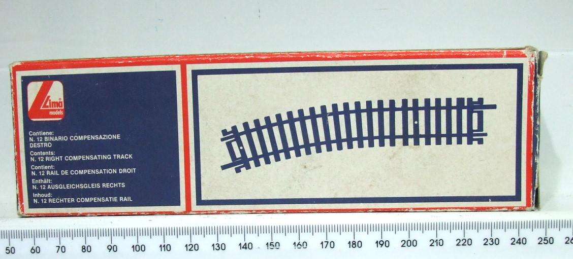 LIMA HO: 8x LH + 4x RH Compensation Steel Track(403036/35) in Good Used Boxed condition.(Italy))