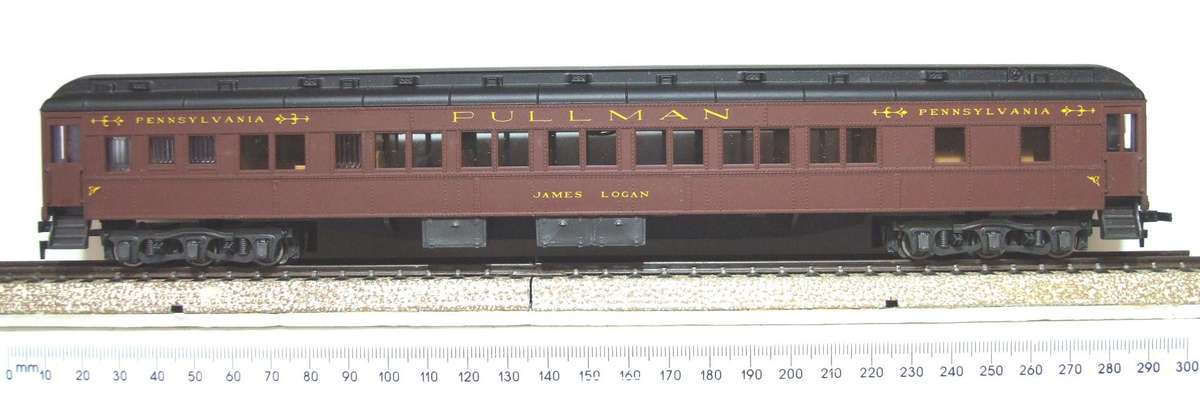 RIVAROSSI HO: Detailed US "PENCELVANIA" Passenger Coach with Lights in Good Un-Boxed condition.