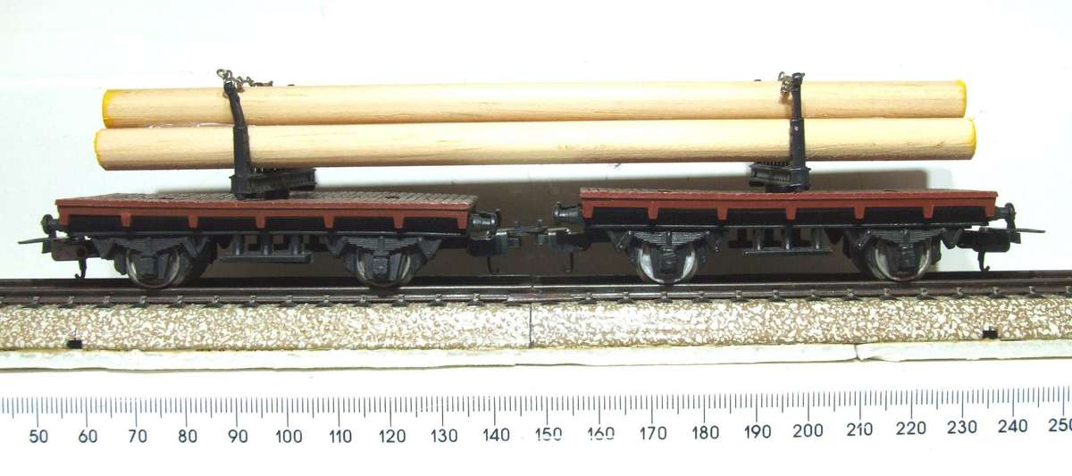 LIMA HO: Vintage Twin Carrier with Wood Load in  Fair, Un-Boxed condition(Italy)