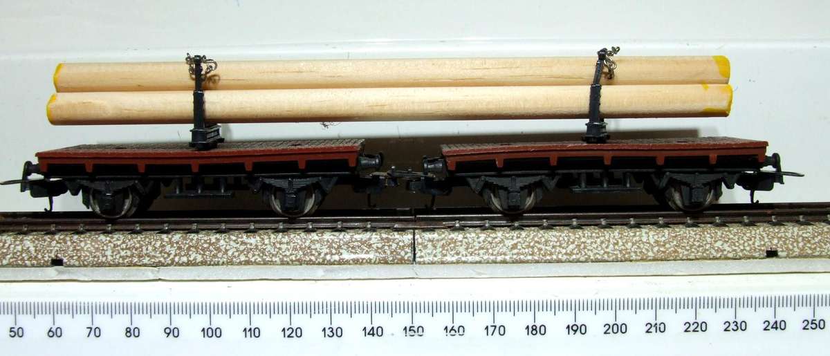 LIMA HO: Vintage Twin Carrier with Wood Load in  Fair, Un-Boxed condition(Italy)