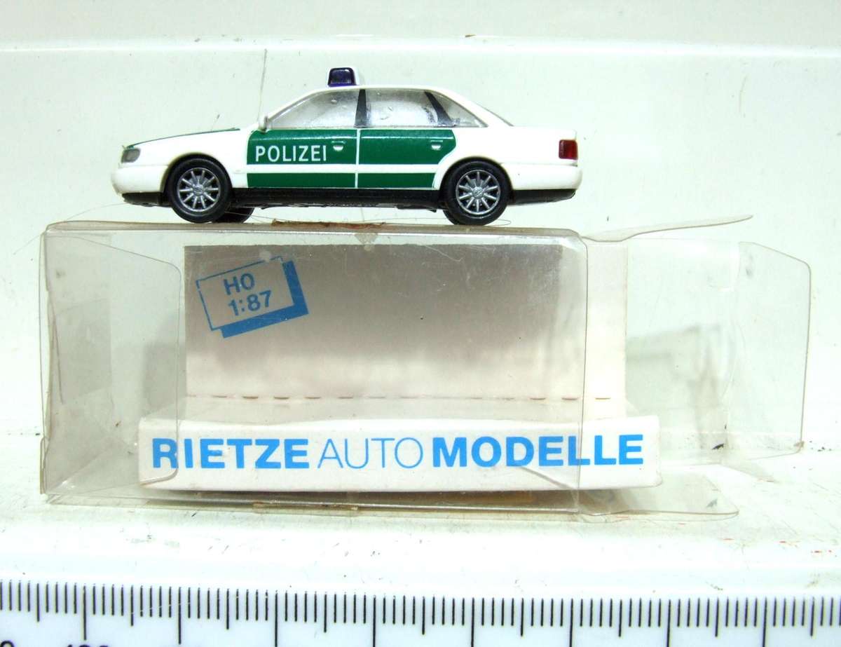 RIETZE HO: Highly Detailed AUDI A8 Polizei Car in Good Used Boxed Condition.(Germany)