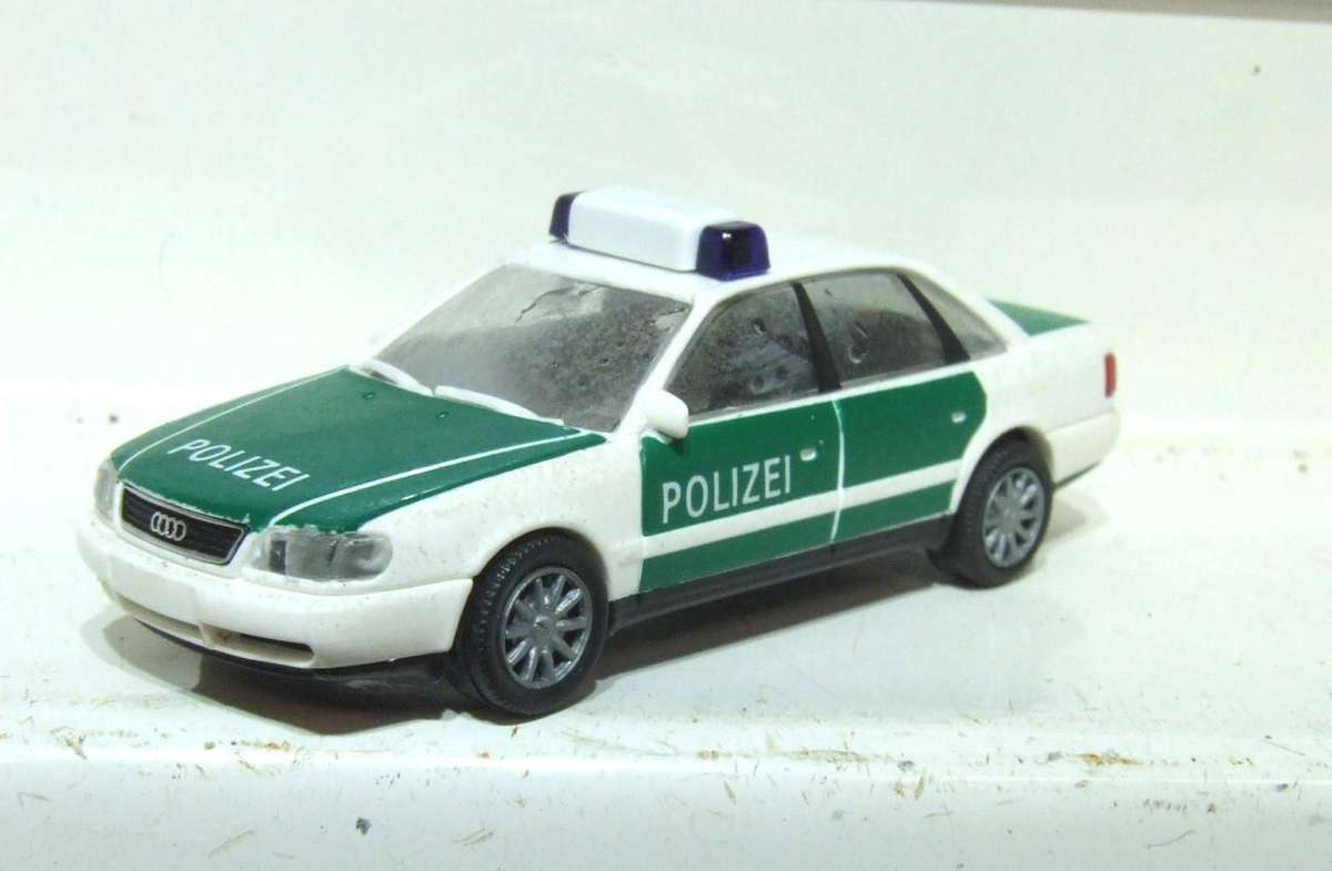 RIETZE HO: Highly Detailed AUDI A8 Polizei Car in Good Used Boxed Condition.(Germany)
