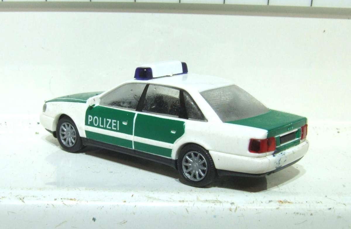 RIETZE HO: Highly Detailed AUDI A8 Polizei Car in Good Used Boxed Condition.(Germany)