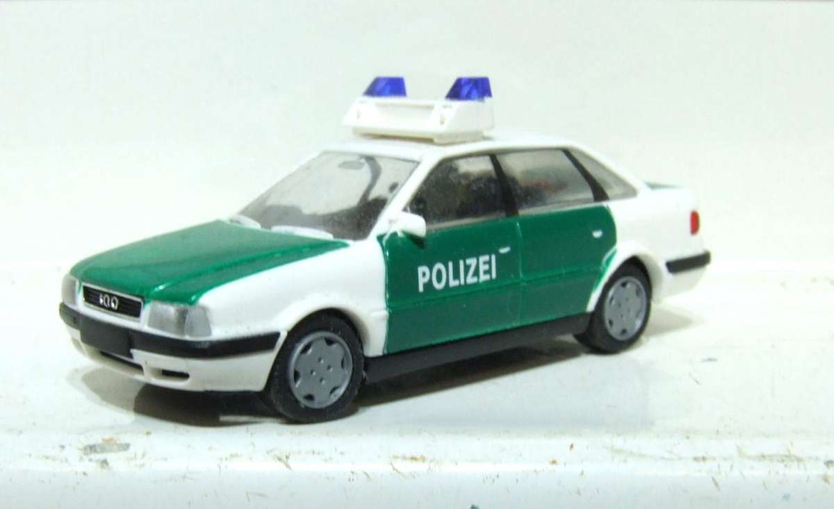 RIETZE HO: Highly Detailed AUDI 80 Polizei Car in Good Used Boxed Condition.(Germany)