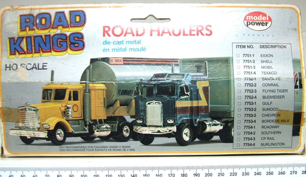 MODEL POWER HO: Detailed MACK Horse & Trailer with Container Load in Fair Boxed Condition.(HKong)