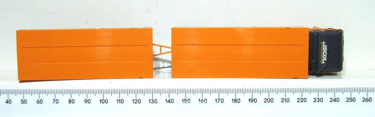 AMW HO: Highly Detailed " KOST" Mercedes Benz Truck & Trailer in Very Good Un-Boxed Condition.