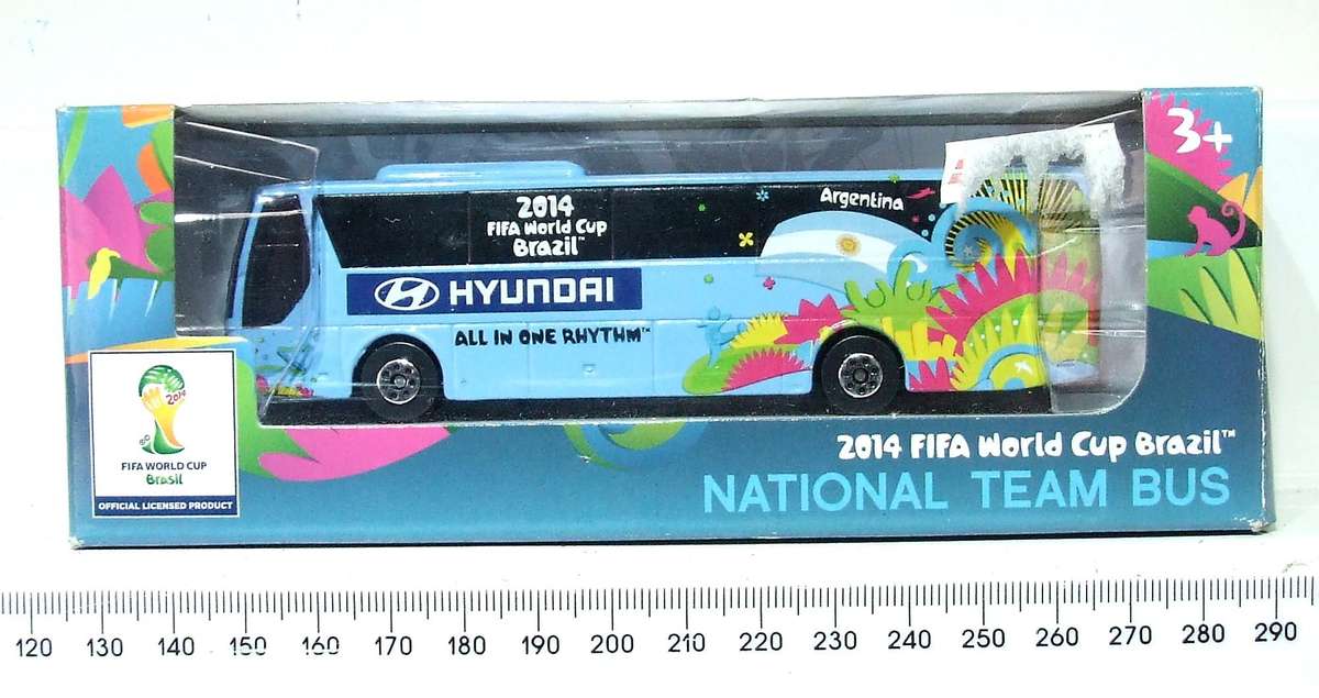 BUS HO: Limited Edition Diecast Hyundai FIFA World Cup Brazil Bus in New Boxed Condition.