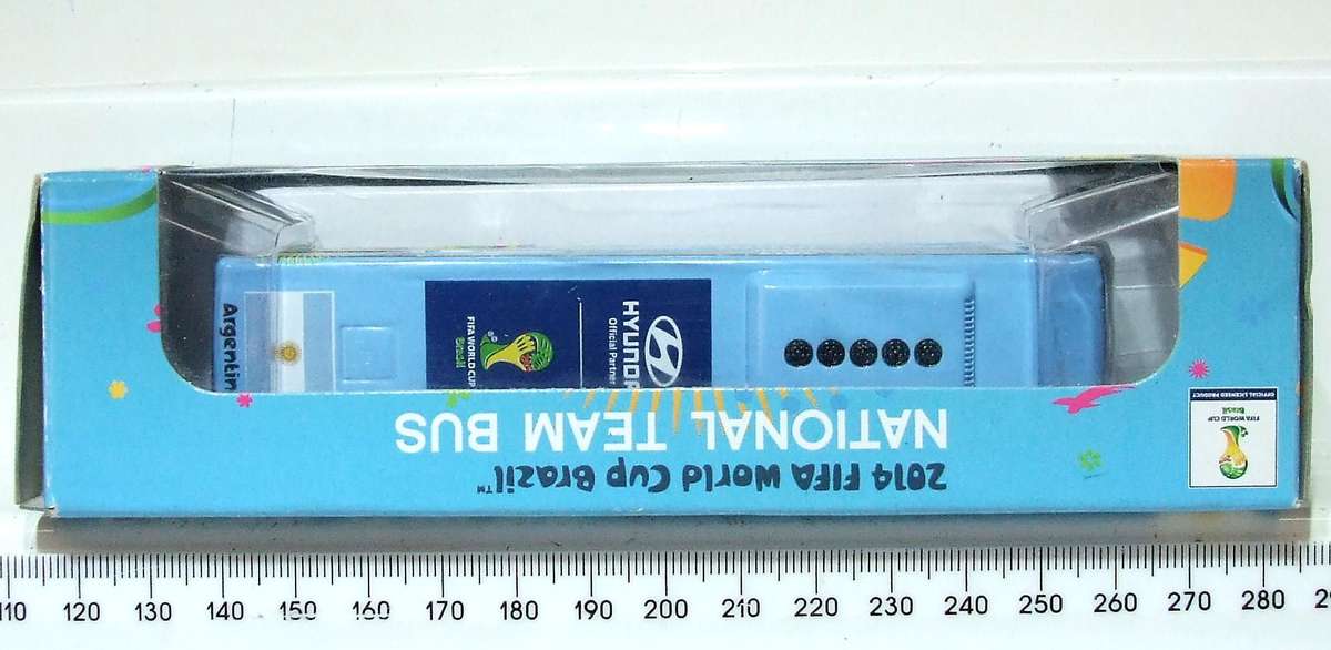 BUS HO: Limited Edition Diecast Hyundai FIFA World Cup Brazil Bus in New Boxed Condition.