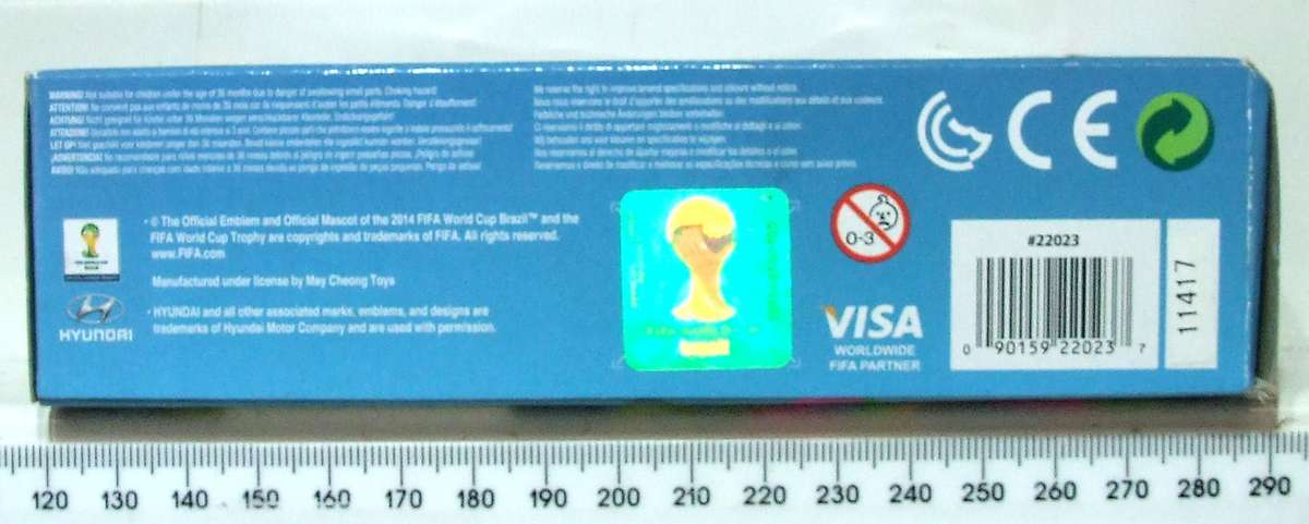BUS HO: Limited Edition Diecast Hyundai FIFA World Cup Brazil Bus in New Boxed Condition.