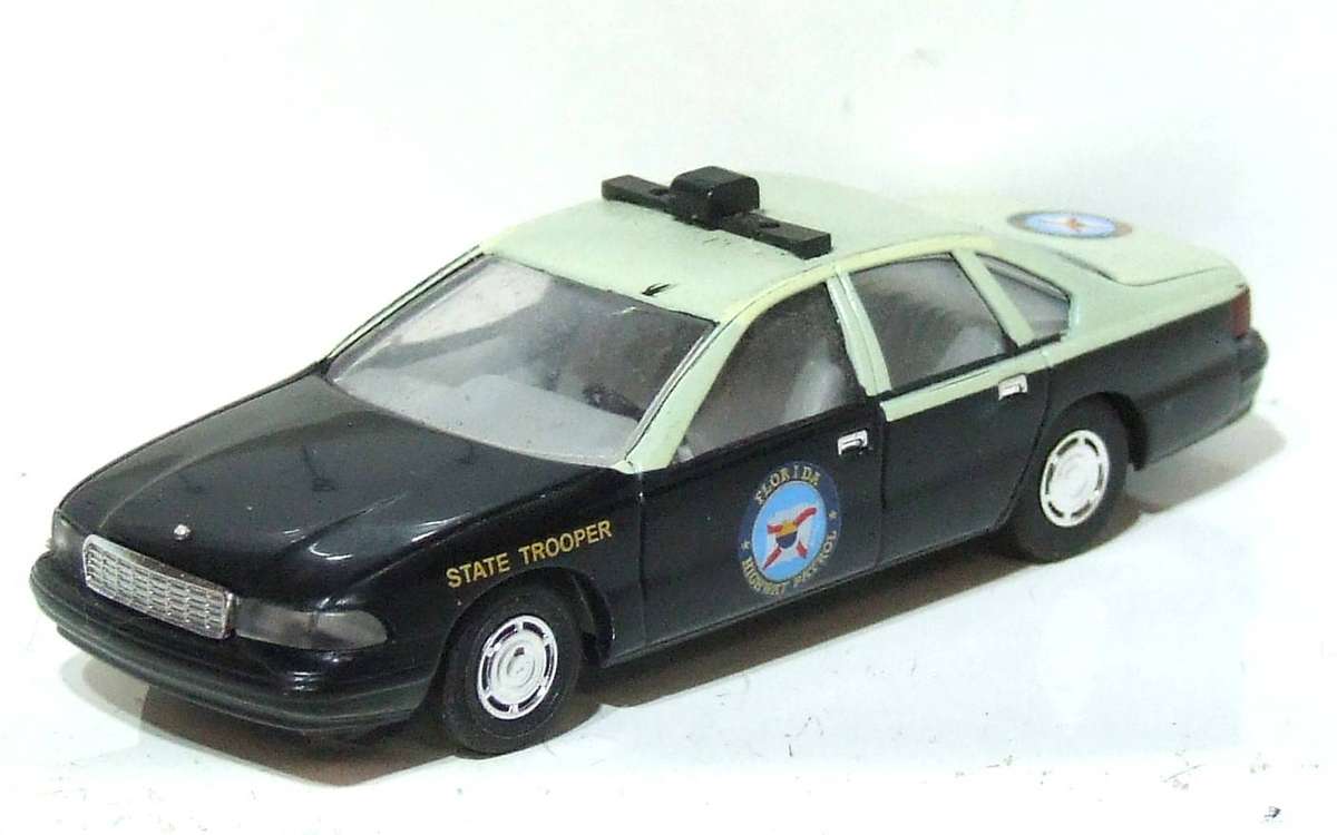 BUSCH HO: Highly Detailed Chevrolet Caprice State Trooper Car  in  Fair Un-Boxed Condition.