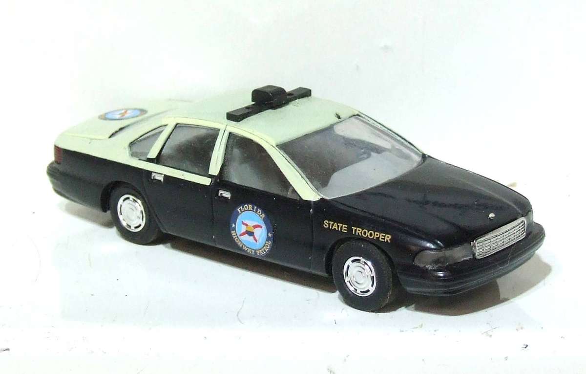 BUSCH HO: Highly Detailed Chevrolet Caprice State Trooper Car  in  Fair Un-Boxed Condition.