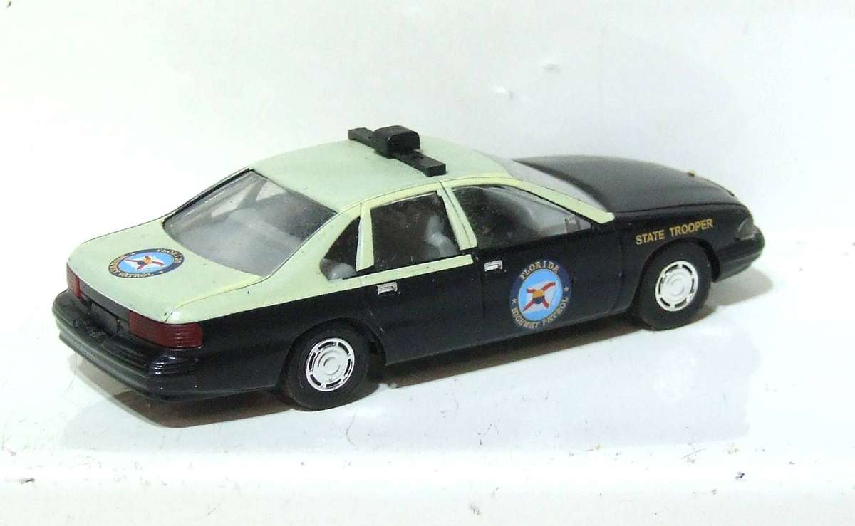 BUSCH HO: Highly Detailed Chevrolet Caprice State Trooper Car  in  Fair Un-Boxed Condition.
