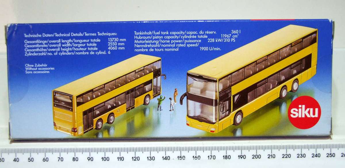SIKU HO: Highly Detailed Passenger Double Deck Bus in Like New Boxed Condition.
