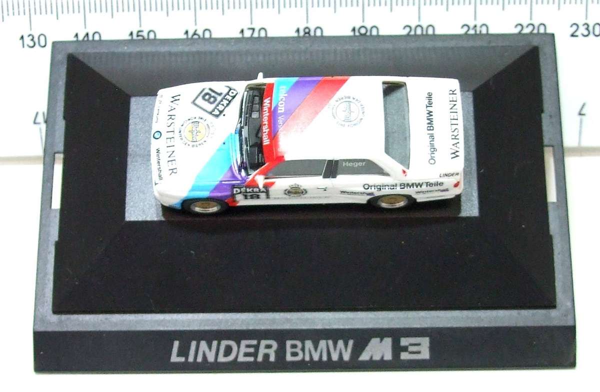 HERPA HO: This Highly Detailed LINDER BMW M3 Racing Car is in Excellent Boxed condition