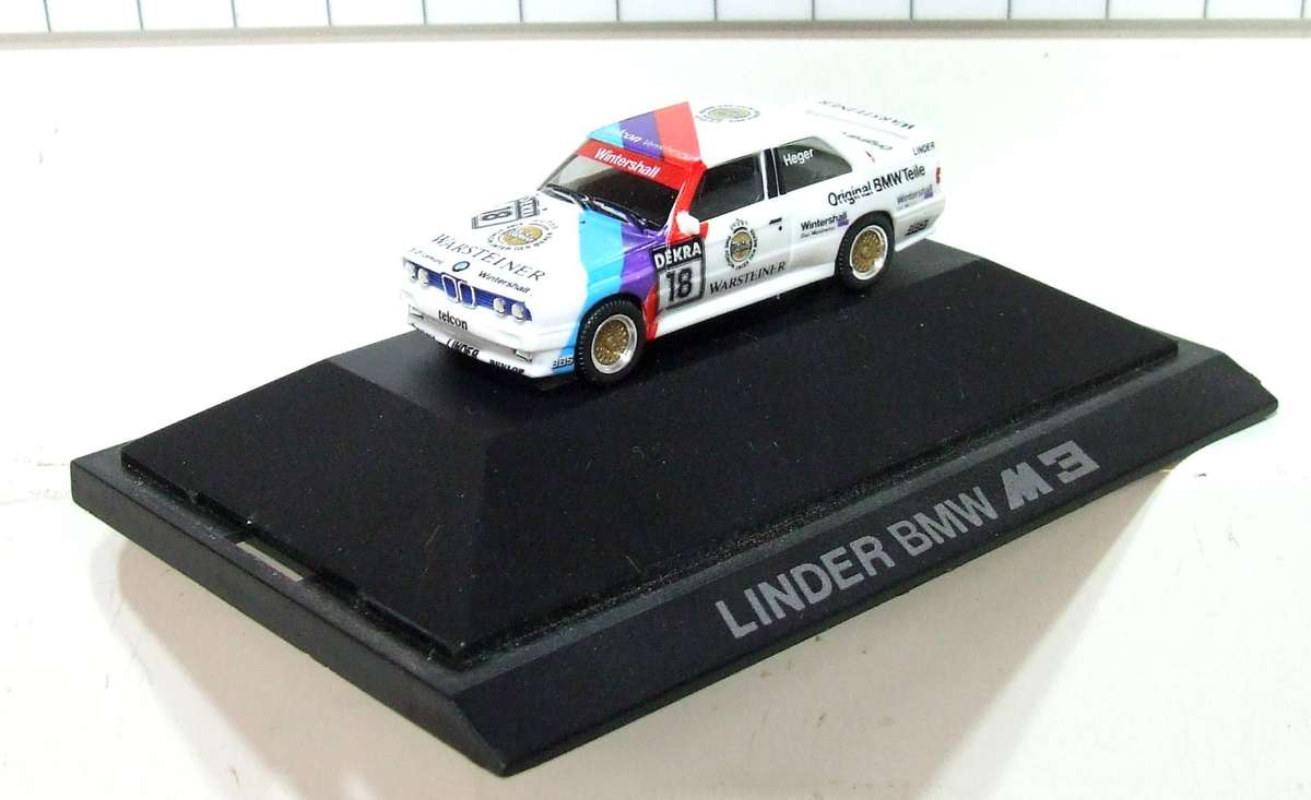 HERPA HO: This Highly Detailed LINDER BMW M3 Racing Car is in Excellent Boxed condition