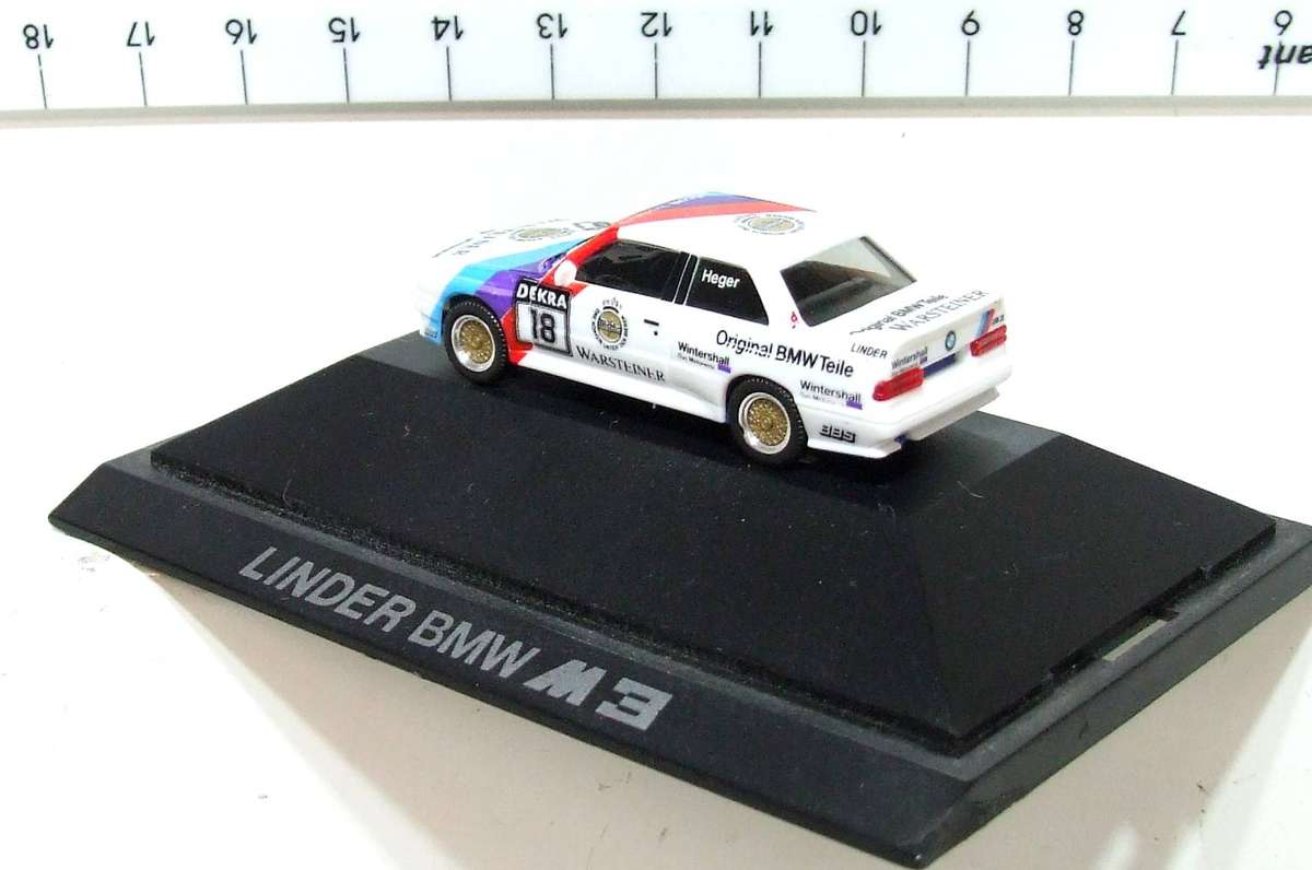 HERPA HO: This Highly Detailed LINDER BMW M3 Racing Car is in Excellent Boxed condition