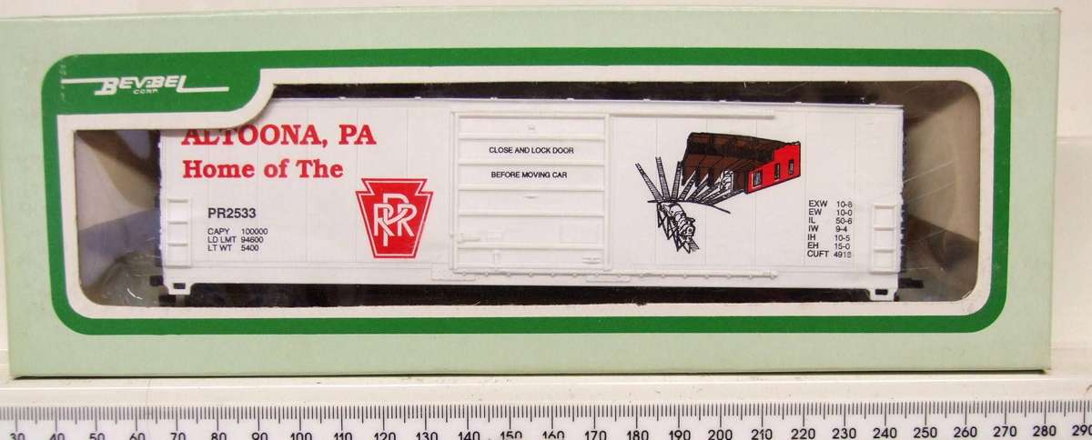 BEVEBEL Corp HO: 50' EVANS ALTOONA Box Car in Like New Boxed Condition