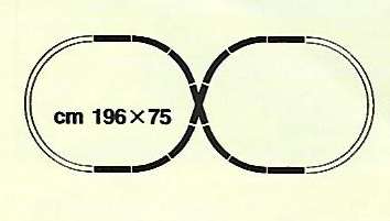 LIMA HO:  23pc Figure Eight Metal Track Layout in Good Used Condition.(Italy)